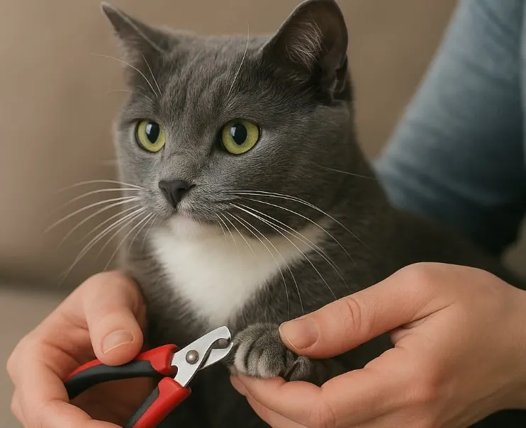 آموزش گرفتن ناخن گربه