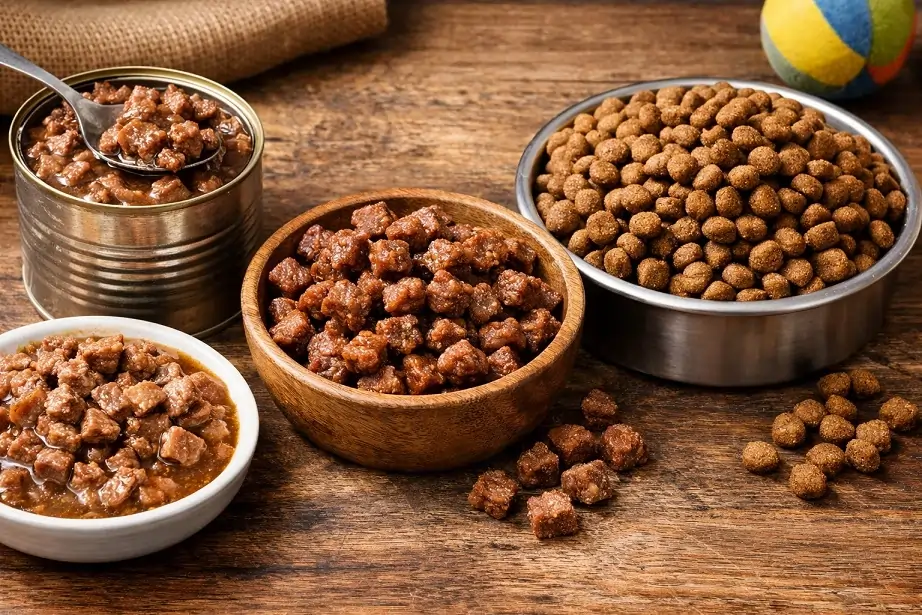 غذای تر، نیمه‌خشک و کنسروی سگ؛ کدام انتخاب بهتری است؟