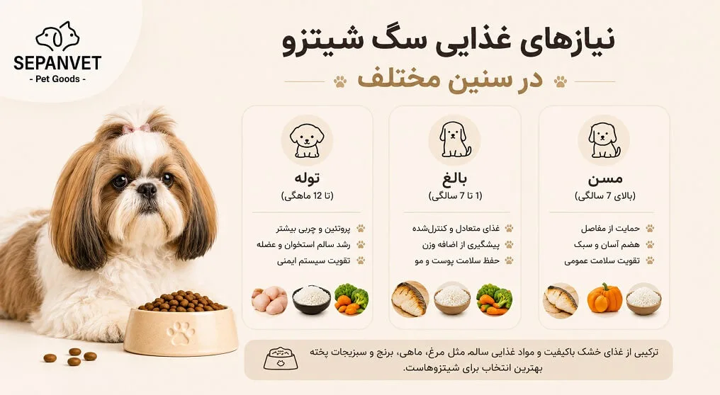 نیازهای غذایی سگ شیتزو